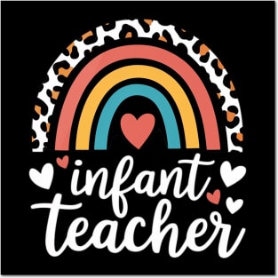 Infant Teacher Leopard Boho Rainbow Appreciation Posters and Art